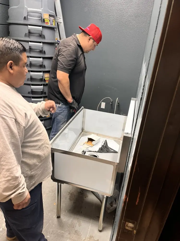 Commercial plumbing and sink installation in Giddings